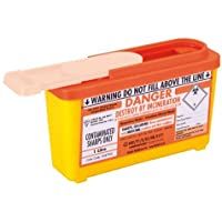 SharpsGuard Orange Lid 1 Litre Colour Coded Sharps Bin